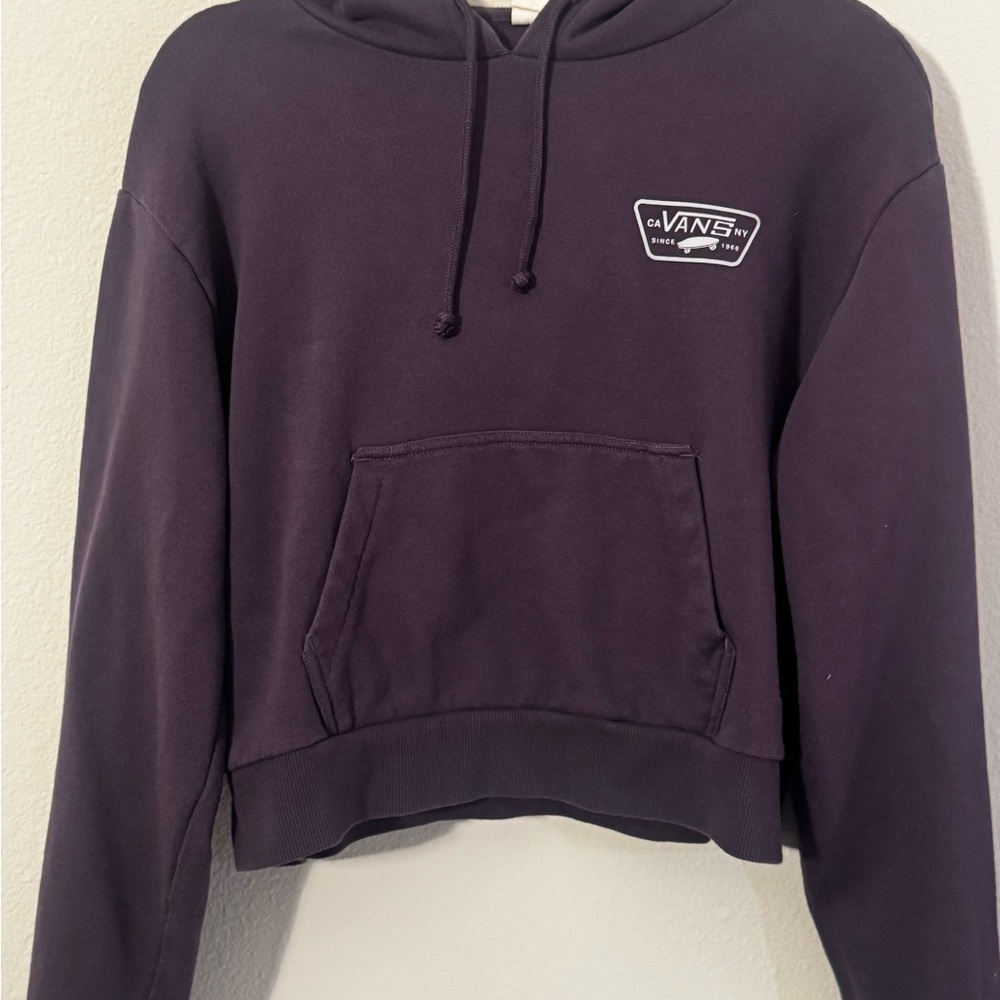 Vans Women's Dark Purple Cropped Hoodie